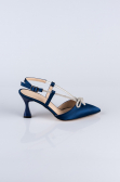 Chaussure Satin Bleu Marine AB1084
