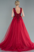 Robe de Soirée Longue Rouge Bordeaux ABU2107
