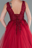 Robe de Soirée Longue Rouge Bordeaux ABU2107