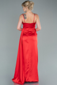 Robe de Soirée Longue Satin Rouge ABU2477