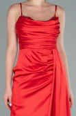 Robe de Soirée Longue Satin Rouge ABU2477