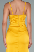 Robe de Fiançaille Longue Satin Moutarde ABU2495