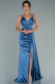 Robe de Fiançaille Longue Satin Indigo ABU2495