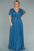 Robe de Soirée Grande Taille Longue Indigo ABU2498