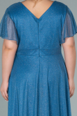 Robe de Soirée Grande Taille Longue Indigo ABU2498