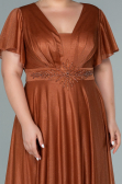 Robe de Soirée Grande Taille Longue Orange ABU2498