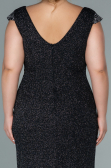 Robe de Soirée Grande Taille Longue Anthracite ABU2438