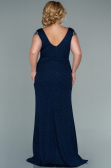 Robe de Soirée Grande Taille Longue Bleu Marine ABU2438