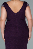 Robe de Soirée Grande Taille Longue Violet ABU2438