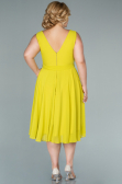 Robe Grande Taille Midi Mousseline Pistache vert ABK1467