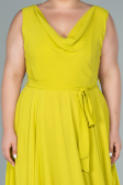Robe Grande Taille Midi Mousseline Pistache vert ABK1467