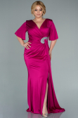 Robe Grande Taille Longue Fushia ABU2441