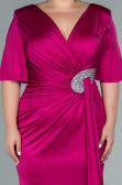 Robe Grande Taille Longue Fushia ABU2441