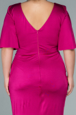 Robe Grande Taille Longue Fushia ABU2441