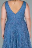 Robe de Soirée Grande Taille Longue Indigo ABU2501