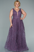 Robe de Soirée Grande Taille Longue Lavande ABU2501
