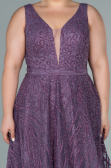 Robe de Soirée Grande Taille Longue Lavande ABU2501