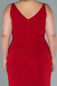 Robe Grande Taille Longue Rouge ABU2502