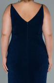 Robe Grande Taille Longue Bleu Marine ABU2502