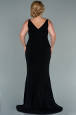 Robe Grande Taille Longue Noir ABU2502