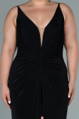 Robe Grande Taille Longue Noir ABU2502