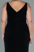 Robe Grande Taille Longue Noir ABU2502