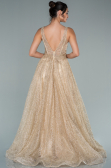 Robe de Soirée Longue Or ABU2131