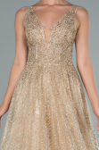 Robe de Soirée Longue Or ABU2131