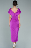Robe De Cérémonie Satin Courte Fushia ABK1107