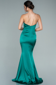 Robe de Soirée Longue Satin Émeraude ABU2518
