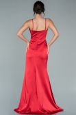 Robe de Soirée Longue Satin Rouge ABU1938