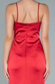Robe de Soirée Longue Satin Rouge ABU1938