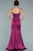 Robe de Soirée Longue Satin Couleur Cerise ABU1938