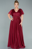 Robe De Soirée Grande Taille Longue Rouge Bordeaux ABU2498