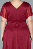 Robe De Soirée Grande Taille Longue Rouge Bordeaux ABU2498