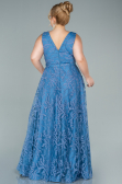 Robe de Soirée Grande Taille Longue Indigo ABU2537