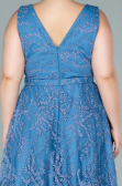 Robe de Soirée Grande Taille Longue Indigo ABU2537
