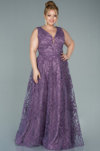 Robe de Soirée Grande Taille Longue Lavande ABU2537