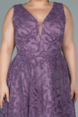 Robe de Soirée Grande Taille Longue Lavande ABU2537