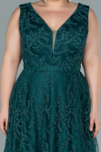 Robe de Soirée Grande Taille Longue Émeraude ABU2537