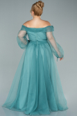 Robe Grande Taille Longue Turquoise ABU1535