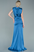 Robe De Soirée Satin Longue Indigo ABU2133