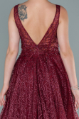Robe De Soirée Longue Rouge Bordeaux ABU2131