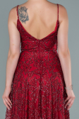 Robe de Soirée Longue Rouge Bordeaux ABU2551