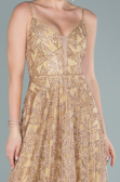 Robe de Soirée Longue Or ABU2551