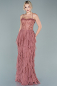 Robe de Soirée Longue Marron clair ABU2552