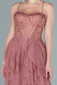 Robe de Soirée Longue Marron clair ABU2552