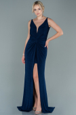 Robe de Soirée Longue Bleu Marine ABU2496