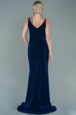 Robe de Soirée Longue Bleu Marine ABU2496