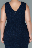 Robe de Soirée Grande Taille Midi Bleu Marine ABK1492
